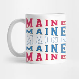 TEXT ART USA MAINE Mug